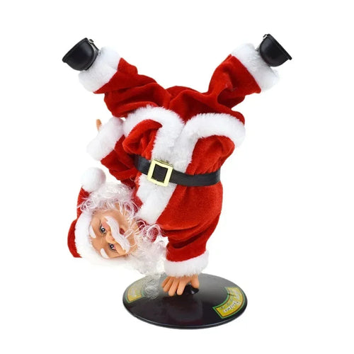 Breakdancing Santa Dynamic Christmas Figurine